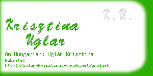 krisztina uglar business card